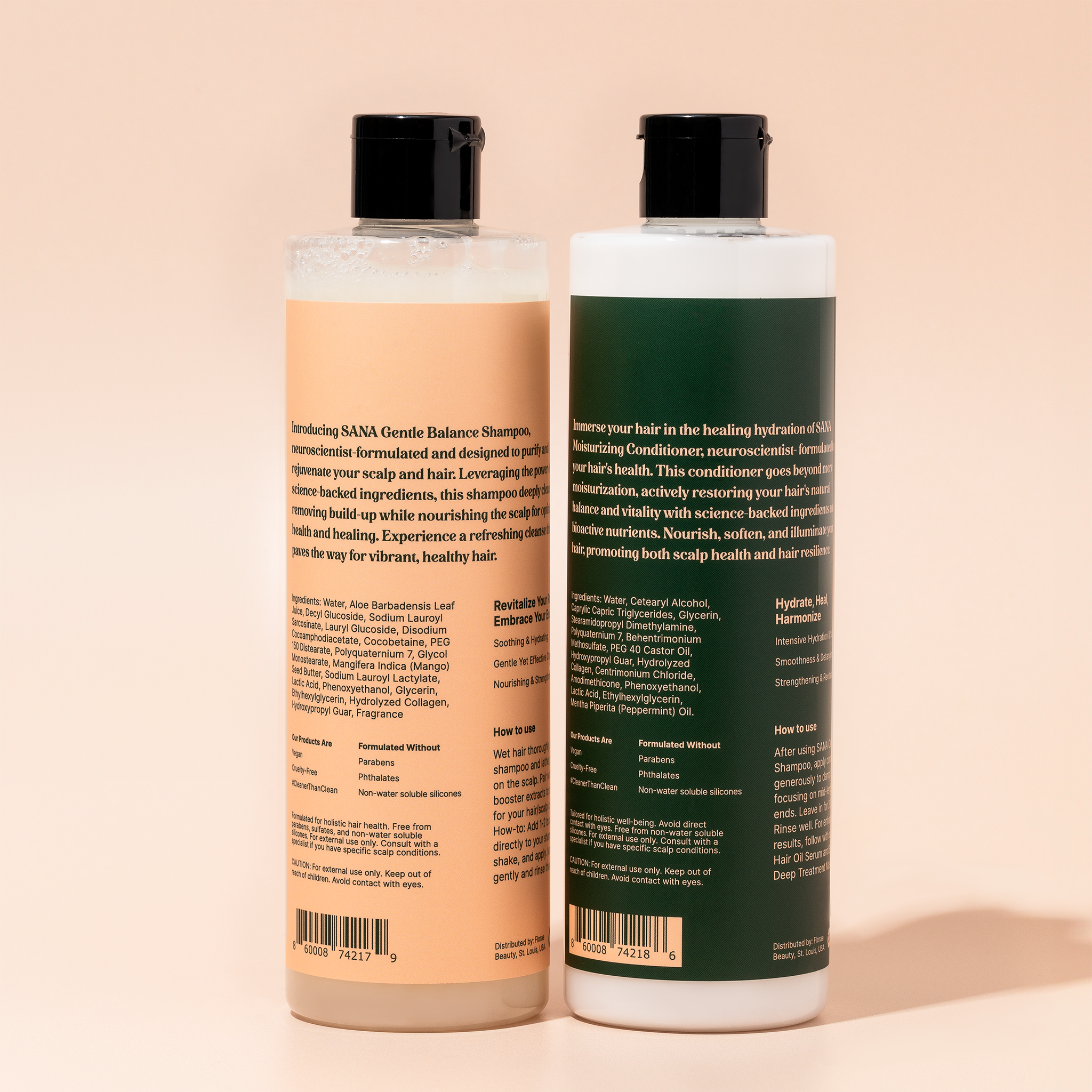 SANA Shampoo & Conditioner Set - Infused w/ Hydrolyzed Collagen