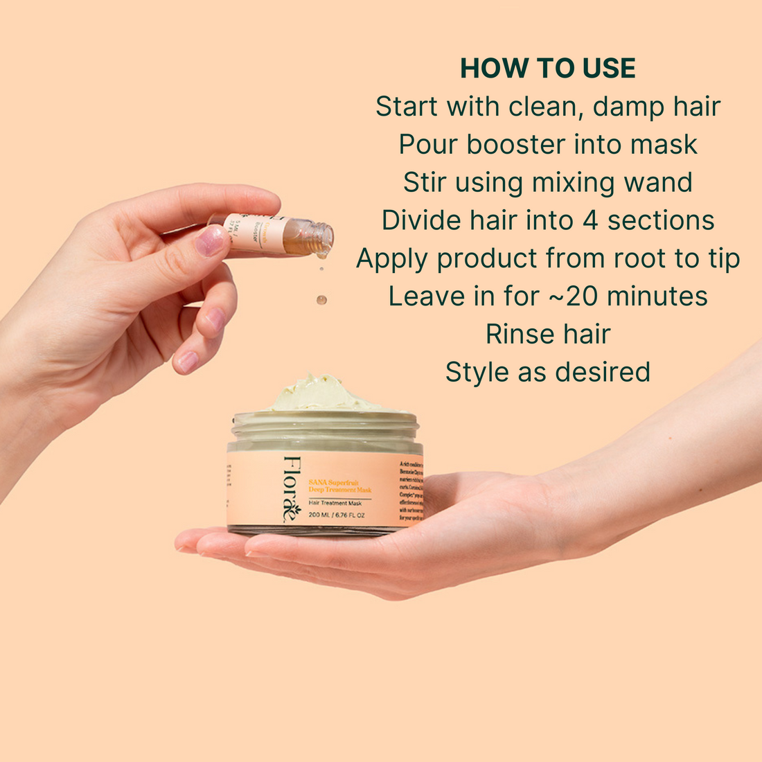 Superfruit Deep Treatment Mask Hair Strength Booster Florae Beauty