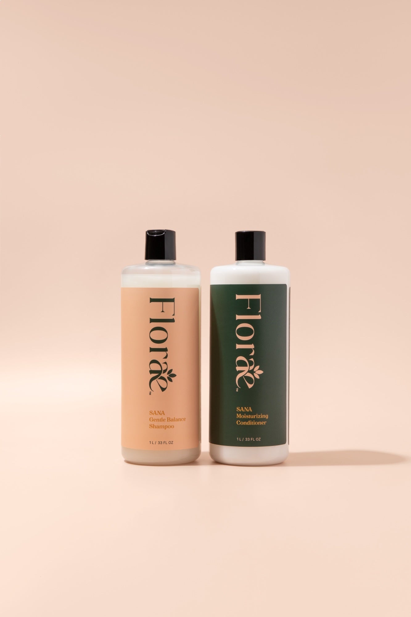 SANA Shampoo & Conditioner Jumbo Set - Infused w/ Hydrolyzed Collagen | 1L / 33 fl oz