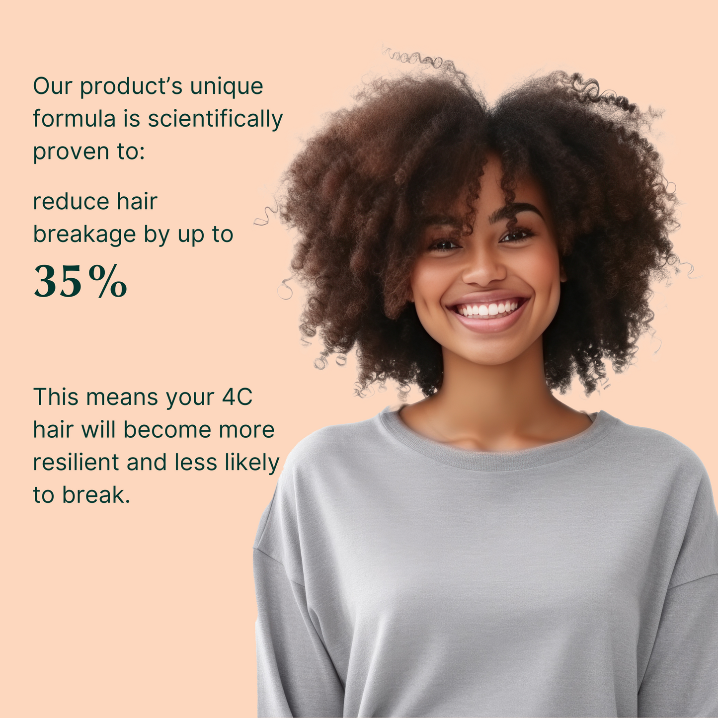 strength collection infographic 35% reduced hair breakage